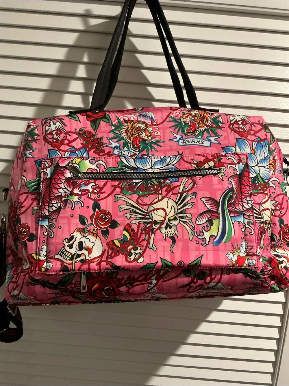 NWT Ed Hardy Weekend Traveler with Convenient Suitcase Slide and zipper closure. - Picture 3 of 16